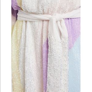 Grace Retrofete Dress White/pastel sequin and crushed velvet size Medium